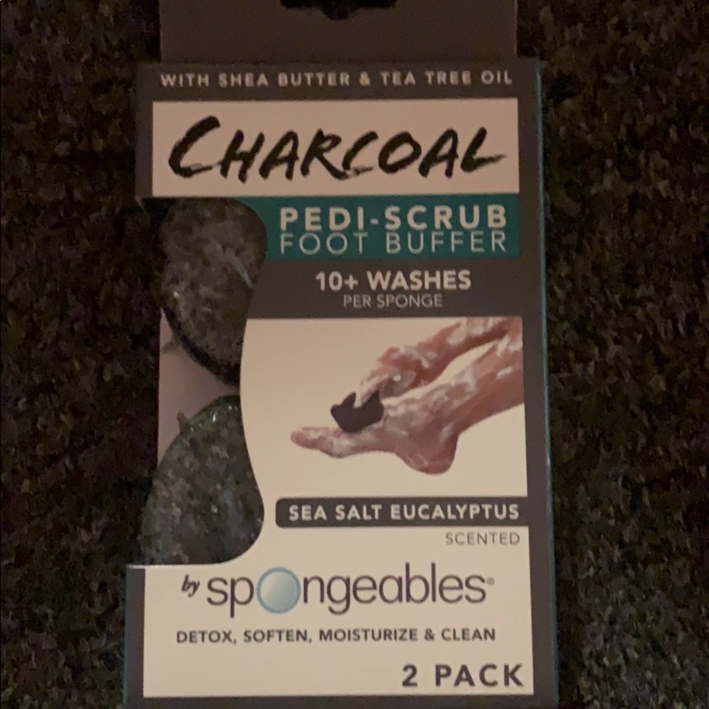 Charcoal pedi scrub/food buffer